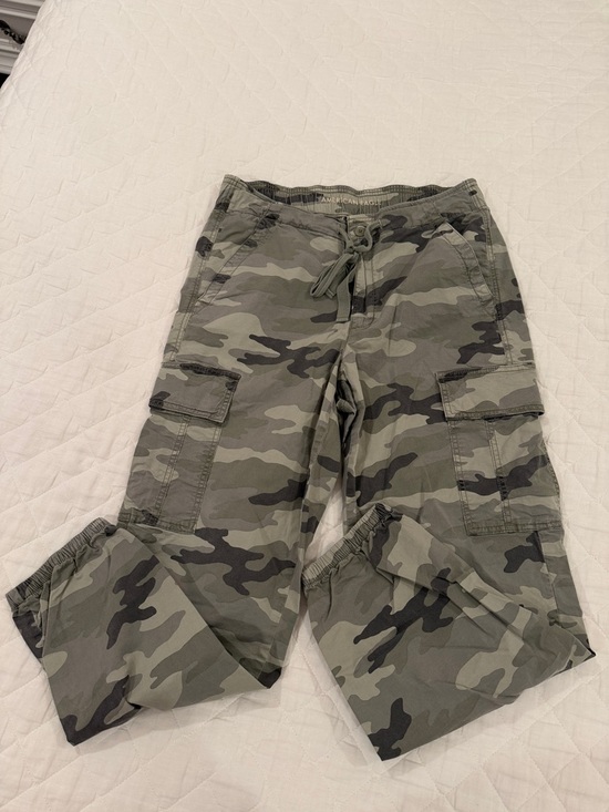 American Eagle Outfitters Pants - American Eagle Outfitters Women's Olive Green Camo Cargo Pants
